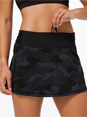 Lululemon Pace Rival Mid-Rise Skirt - Tall - Heritage 365 Camo Deep Coal